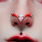 Beaded Heart Nose Chain